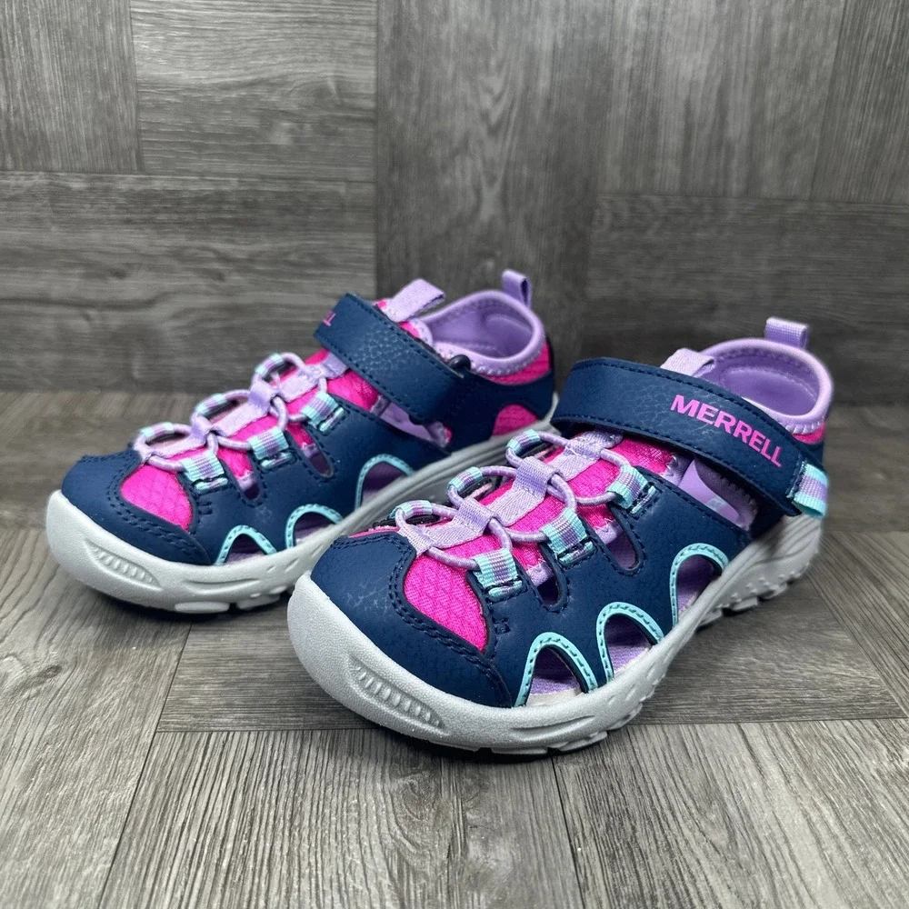 Merrell Hydro Trekker Sandal Kids 13M Navy Pink Purple Water Hiking MK126302 NEW